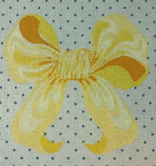 click here to view larger image of Yellow Bow (hand painted canvases)