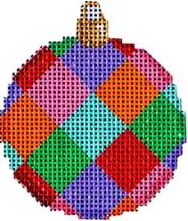 click here to view larger image of Multi Harlequin Mini Ball (hand painted canvases)