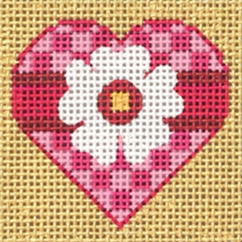 click here to view larger image of Checkered Heart (hand painted canvases)
