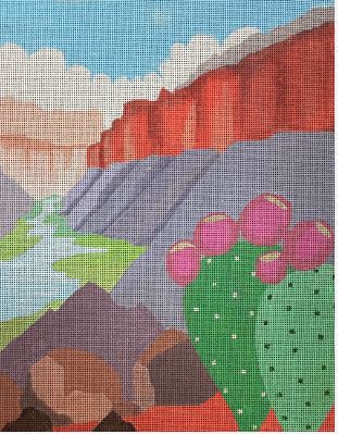 click here to view larger image of Southwest Graphic Landscape (hand painted canvases)