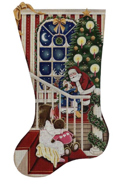 click here to view larger image of Go Back to Sleep Girl Stocking 18M (hand painted canvases)