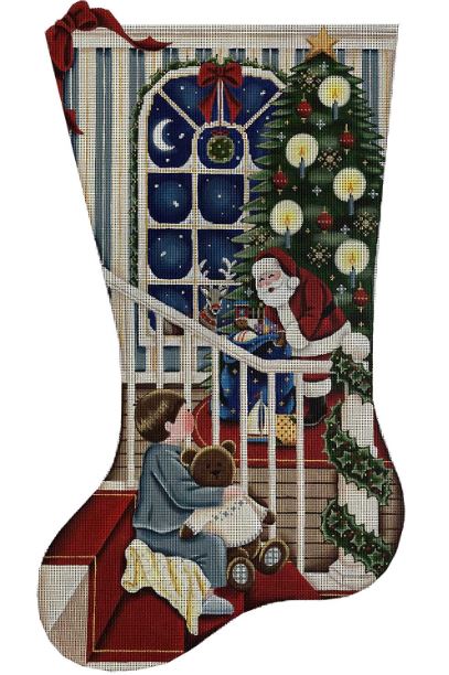 click here to view larger image of Go Back to Sleep Boy Stocking 13M (hand painted canvases)