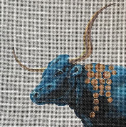 click here to view larger image of Blue Ox (hand painted canvases)