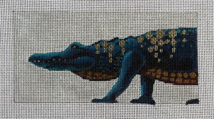 click here to view larger image of Blue Alligator (hand painted canvases)
