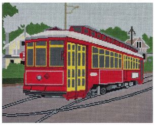click here to view larger image of Vintage Trolley Car (hand painted canvases)