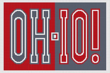 click here to view larger image of Ohio State University OH-IO! (hand painted canvases)