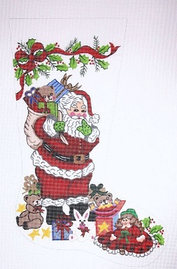 click here to view larger image of 19 inch Christmas Stocking - SM7145 - 18M (hand painted canvases)