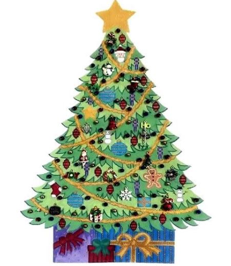 click here to view larger image of Christmas Tree - TR-1 (hand painted canvases)