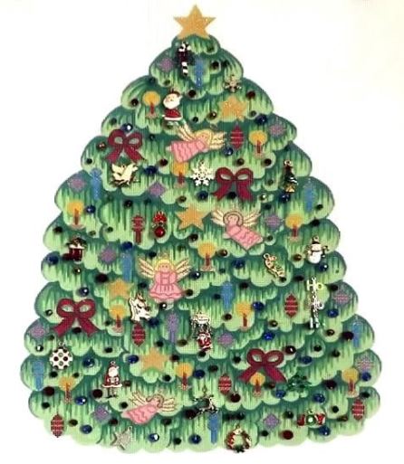 click here to view larger image of Christmas Tree - TR-2 (hand painted canvases)