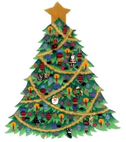 click here to view larger image of Christmas Tree - TR-5 (hand painted canvases)