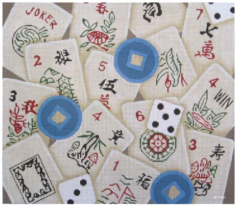 click here to view larger image of Mahjong Tiles (hand painted canvases)
