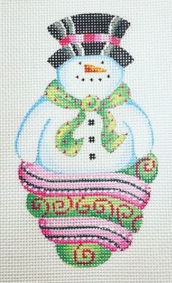 click here to view larger image of Snowman Cone (hand painted canvases)
