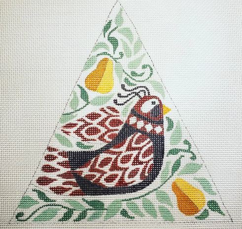click here to view larger image of Partridge Triangle (hand painted canvases)