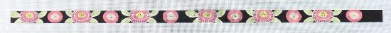 click here to view larger image of Flower Belt/Black (hand painted canvases)