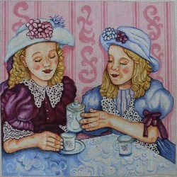 click here to view larger image of Sisters Tea Party  (hand painted canvases)