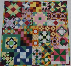 click here to view larger image of Quilt Smaller (hand painted canvases)