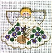 click here to view larger image of Eleven Pipers Piping Angel w/charms (hand painted canvases)