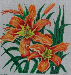click here to view larger image of Tiger Lilies  (hand painted canvases)