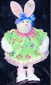 click here to view larger image of Girl Bunny Shelf Sitter (hand painted canvases)