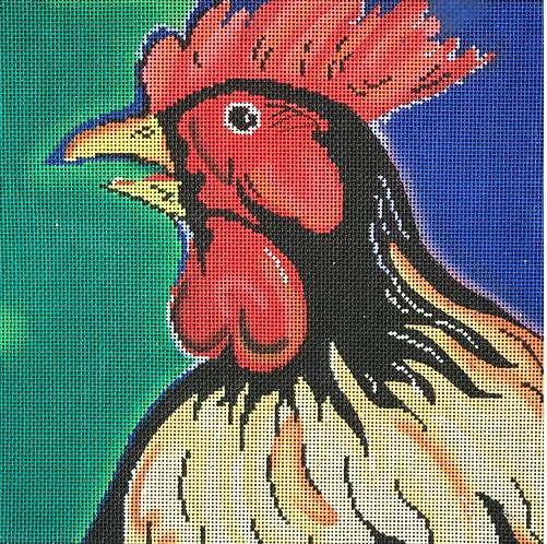 click here to view larger image of Rooster Head (hand painted canvases)