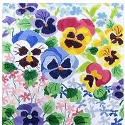 click here to view larger image of Large Pansy Garden 2 (hand painted canvases)
