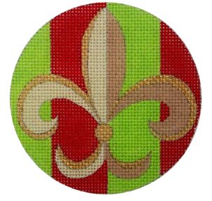 click here to view larger image of Fleur de Lis Ornament (hand painted canvases)