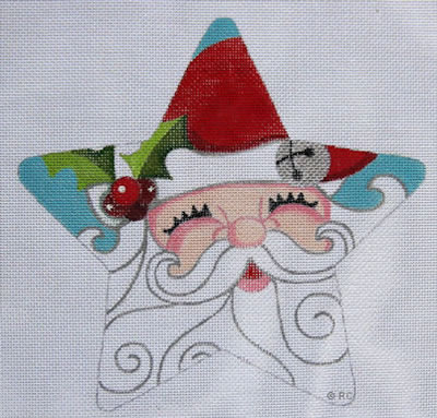 click here to view larger image of Santa Star (hand painted canvases)