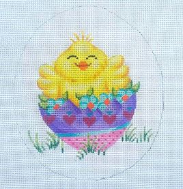 click here to view larger image of Big Egg w/Chick Hatching (hand painted canvases)
