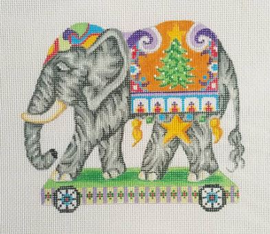 click here to view larger image of Christmas Elephant (hand painted canvases)