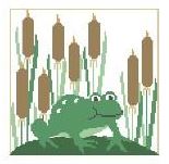 click here to view larger image of Frog in Cattails (hand painted canvases)