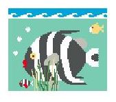 click here to view larger image of Large Striped Angel Fish (hand painted canvases)