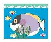 click here to view larger image of Large Lavender Fish (hand painted canvases)