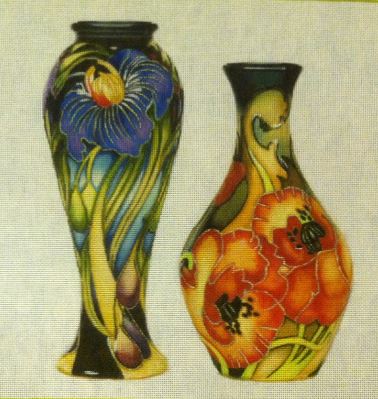 click here to view larger image of Exotic Vases (hand painted canvases)