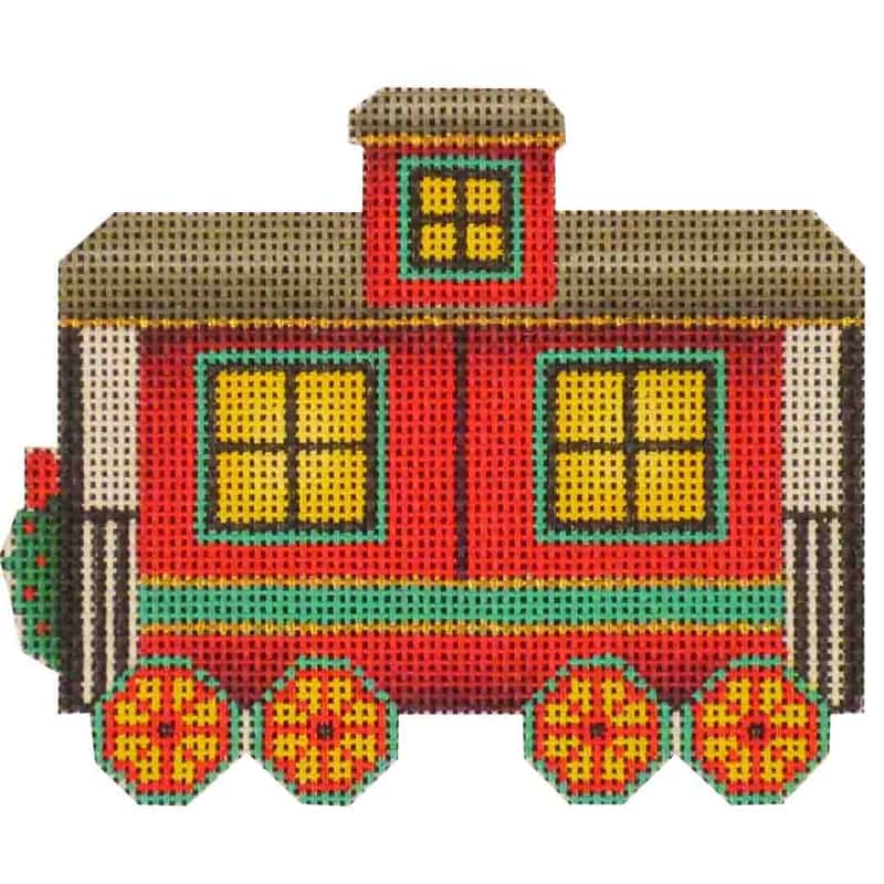 click here to view larger image of Christmas Caboose   (hand painted canvases)