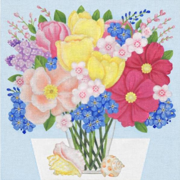 click here to view larger image of Spring Beauties Bouquet (hand painted canvases)
