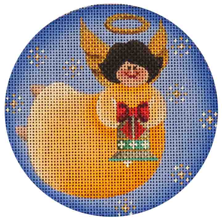 click here to view larger image of Christmas Bell Angel (hand painted canvases)