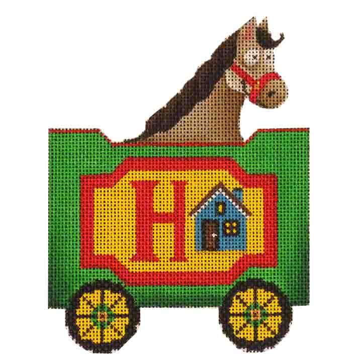 click here to view larger image of Train Letter - H (hand painted canvases)