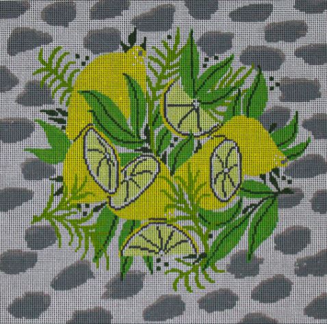 click here to view larger image of Lemons and Herbs (hand painted canvases)