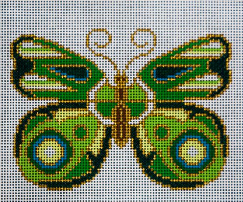 click here to view larger image of Green Cloisonne Butterfly (hand painted canvases)