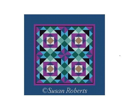 click here to view larger image of Quilt 1675M - Colonial Garden (hand painted canvases)