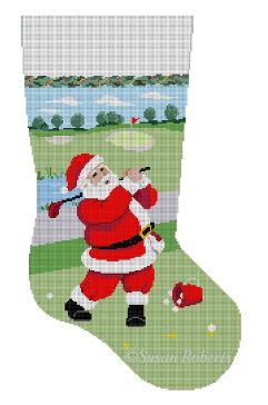 click here to view larger image of Gold Practice Stocking (hand painted canvases)