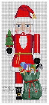 click here to view larger image of Nutcracker - Santa w/Toy Bag (hand painted canvases)