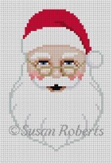 click here to view larger image of Santa Face   (hand painted canvases)