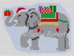 click here to view larger image of Christmas Elephant (hand painted canvases)