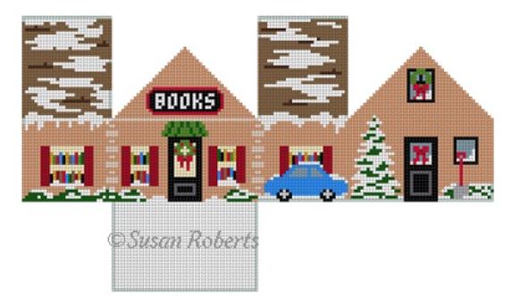 click here to view larger image of Mini House - Book Shop (hand painted canvases)