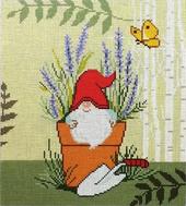 click here to view larger image of Potting Gnome  (hand painted canvases)
