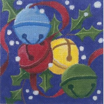 click here to view larger image of Holiday Bells (hand painted canvases)