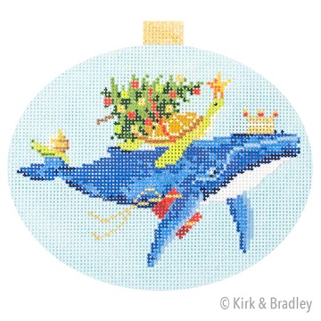 click here to view larger image of Festive Sea Friends - Whale/Sea Turtle/Snail (hand painted canvases)
