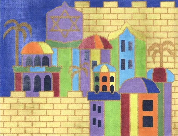 click here to view larger image of Bright City Tallis  (hand painted canvases)