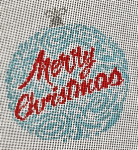 click here to view larger image of Small Merry Christmas Ornament (hand painted canvases)